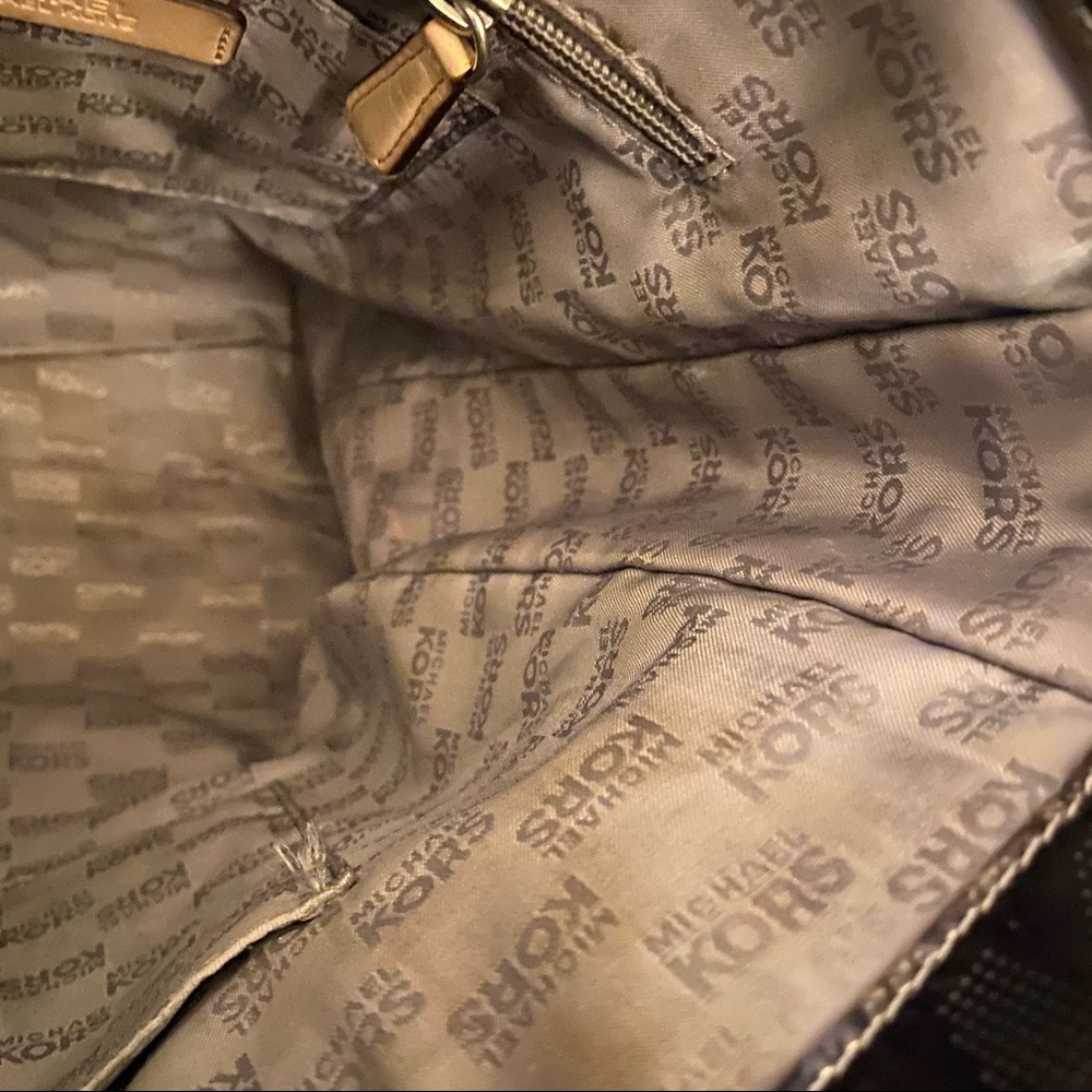 Michael Kors Metallic Monogram Shoulder Bag - Picture 3 of 4